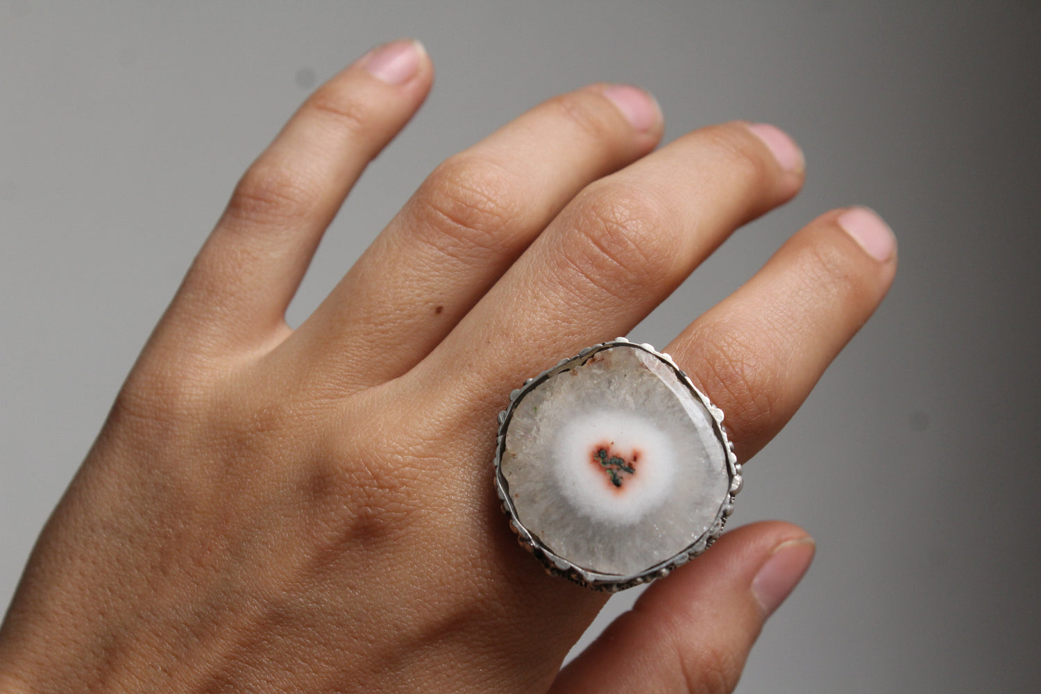 Anillo plata .925 con Cuarzo Solar