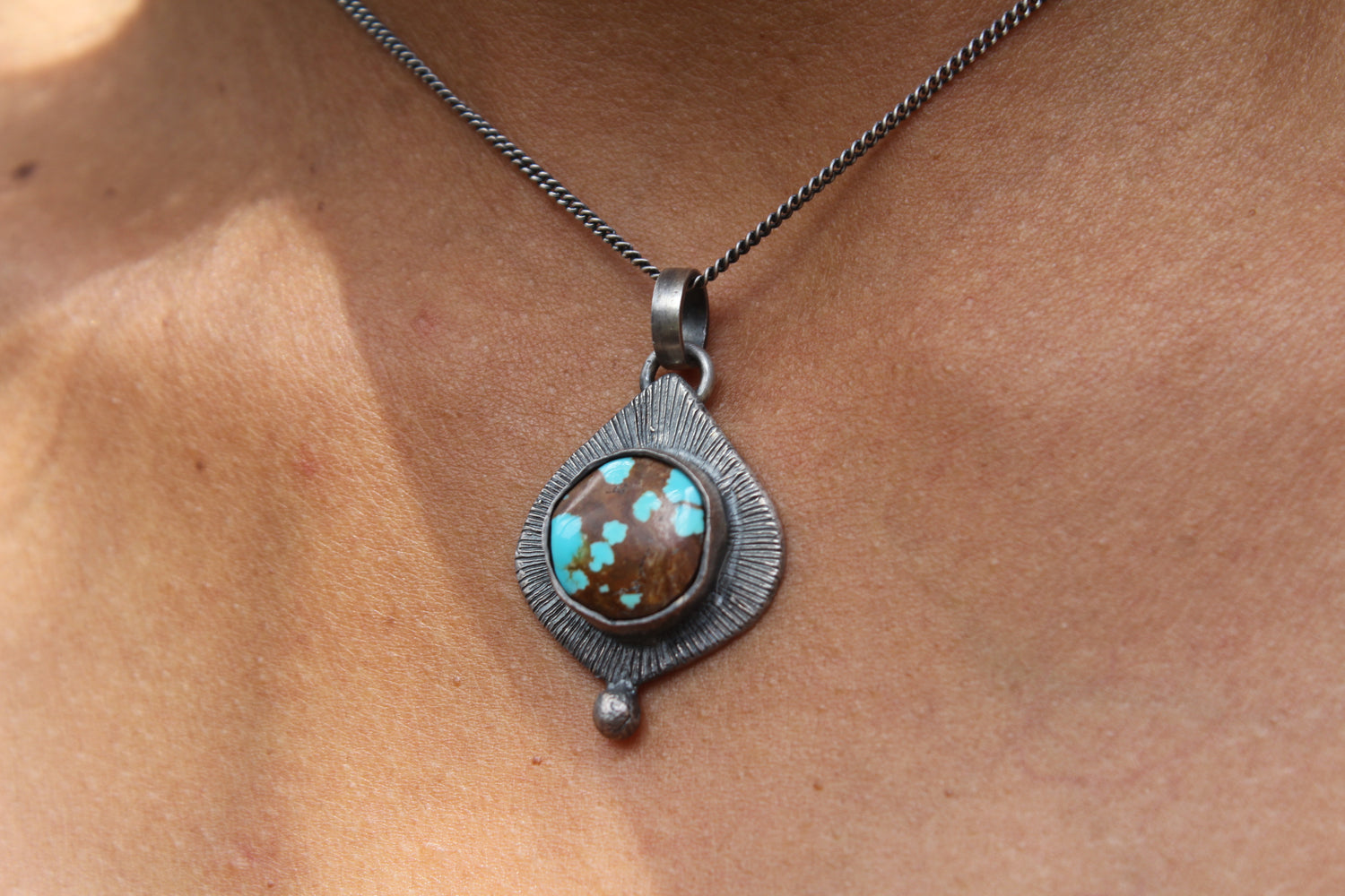 Dije de plata .925 con Turquesa Arizona