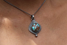 Cargar imagen en el visor de la galería, Dije de plata .925 con Turquesa Arizona
