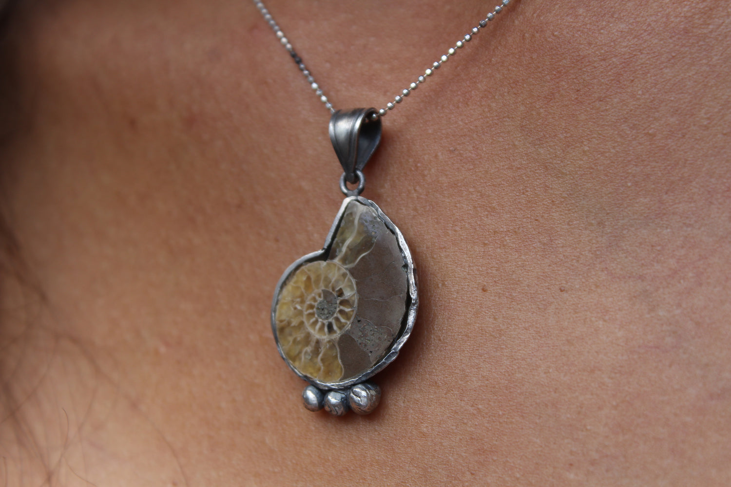 Dije de plata .925 con Amonite